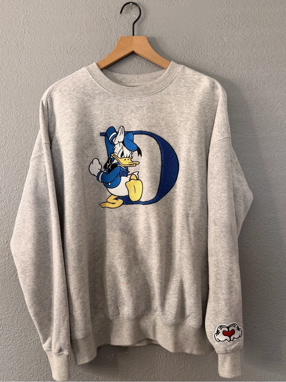 Makeup Forever Gray Crewneck Sweatshirt with Blue and Yellow Graphic
